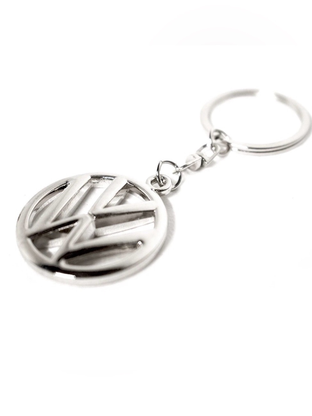 Polished Silver Round Key & Card Holder Charm